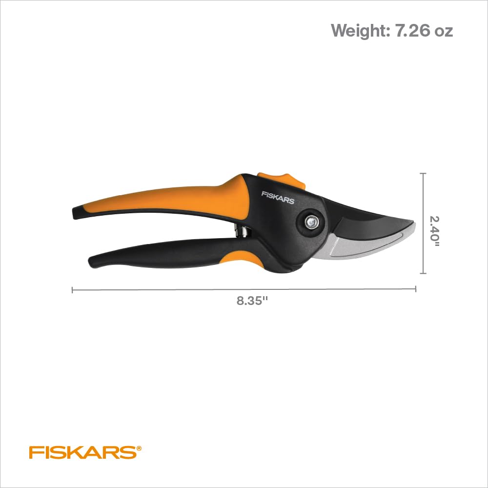 Fiskars Pruning Shears, Bypass Pruner that Cuts Through Stems up to 3/4-Inch, PowerGear Technology For More Power on Every Cut