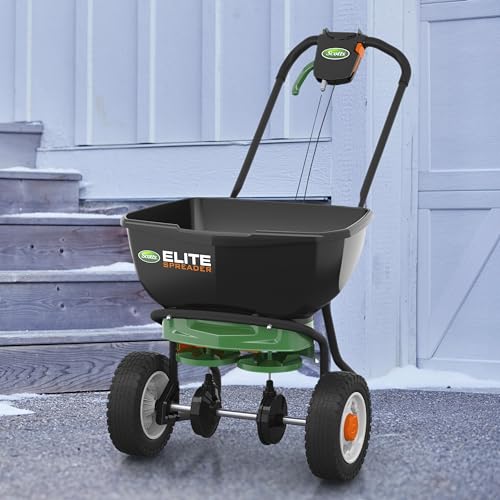 Scotts Turf Builder EdgeGuard DLX Broadcast Spreader for Seed, Fertilizer, Salt, Ice Melt, Holds up to 15,000 sq.ft. Product