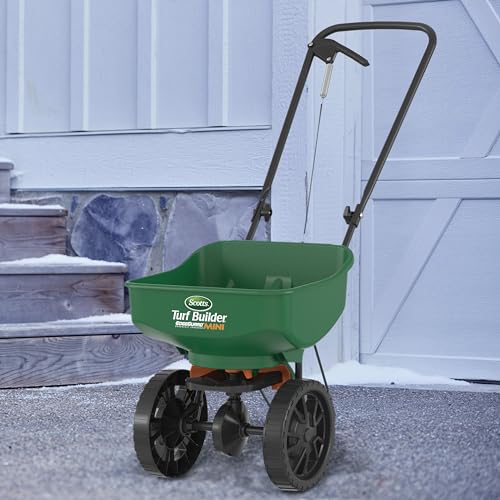 Scotts Turf Builder EdgeGuard DLX Broadcast Spreader for Seed, Fertilizer, Salt, Ice Melt, Holds up to 15,000 sq.ft. Product