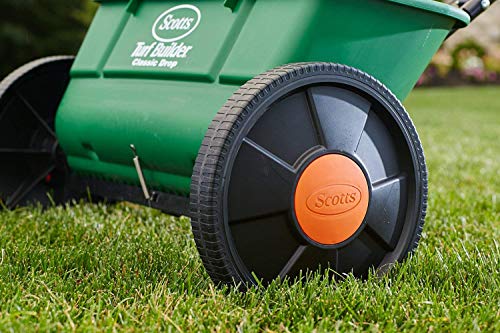 Scotts Turf Builder EdgeGuard DLX Broadcast Spreader for Seed, Fertilizer, Salt, Ice Melt, Holds up to 15,000 sq.ft. Product