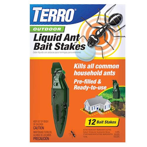 TERRO Liquid Ant Baits - T1813 - Outdoor Ready-to-Use Terro Ant Traps - Pack of 12 Liquid Traps