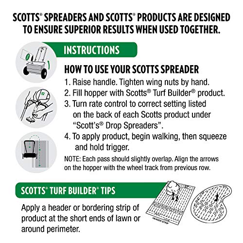Scotts Turf Builder EdgeGuard DLX Broadcast Spreader for Seed, Fertilizer, Salt, Ice Melt, Holds up to 15,000 sq.ft. Product