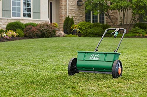 Scotts Turf Builder EdgeGuard DLX Broadcast Spreader for Seed, Fertilizer, Salt, Ice Melt, Holds up to 15,000 sq.ft. Product