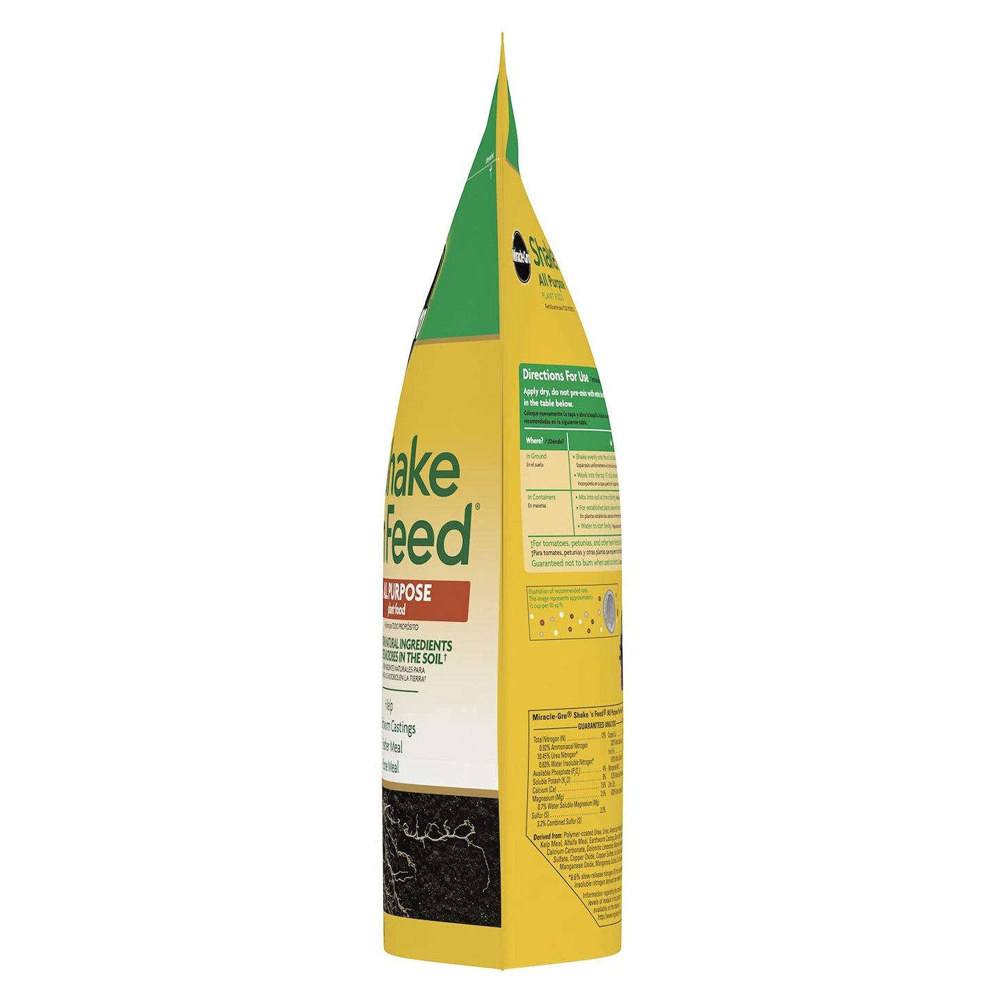 Miracle-Gro Shake 'N Feed All Purpose Plant Food, For In-Ground and Container Plants, Feeds for up to 3 Months, 4.5 lbs.