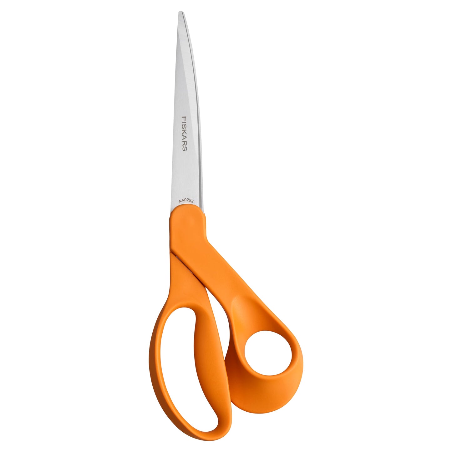 Fiskars 8” Original Orange-Handled Stainless Steel Scissors, Ergonomic and Keeps Material Flat, Sharp All-Purpose Paper and Fabric Scissors for Office, Arts, and Crafts
