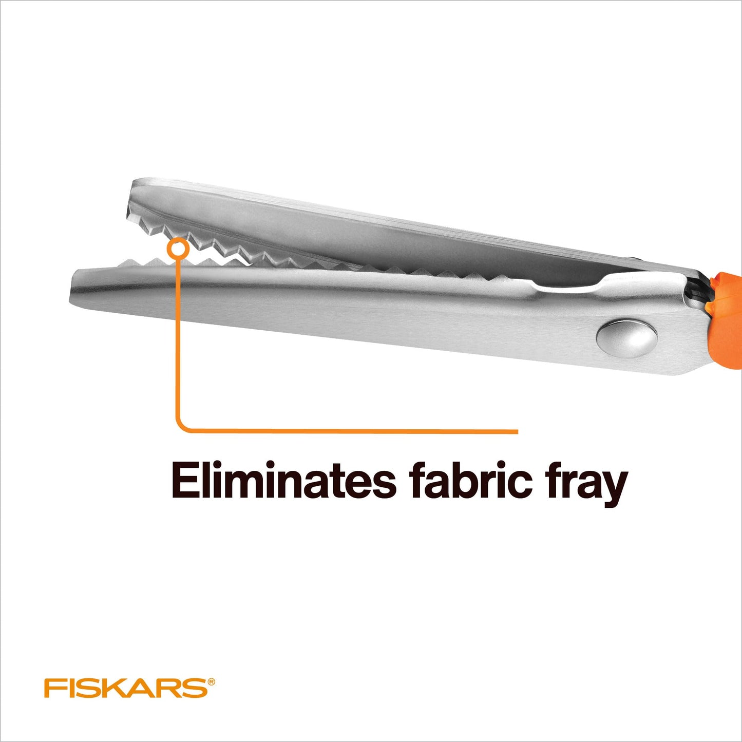 Fiskars 8” Original Orange-Handled Stainless Steel Scissors, Ergonomic and Keeps Material Flat, Sharp All-Purpose Paper and Fabric Scissors for Office, Arts, and Crafts