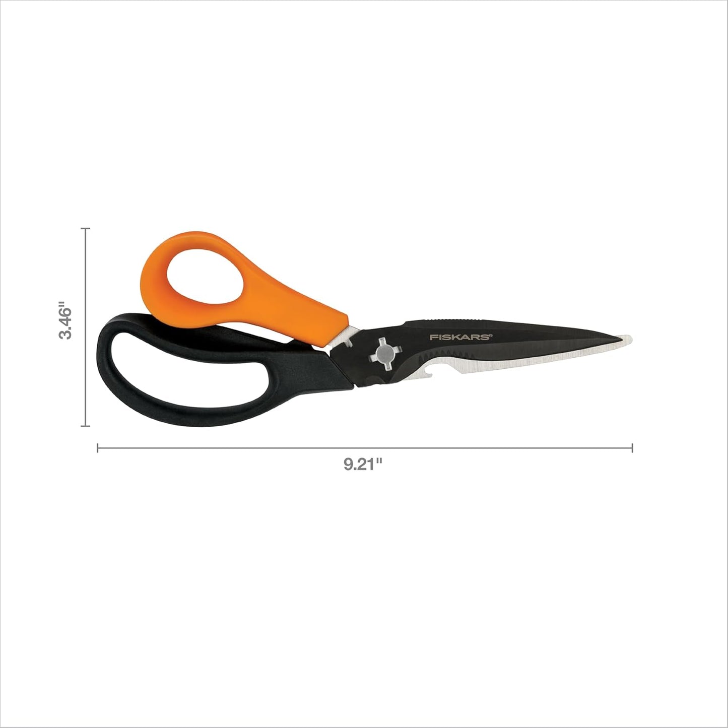 Fiskars Pruning Shears for Gardening, Multipurpose 8" Garden Shears with Sheath and SoftGrip Handle, Great for cutting Nursery Pots, Bags, and Wire