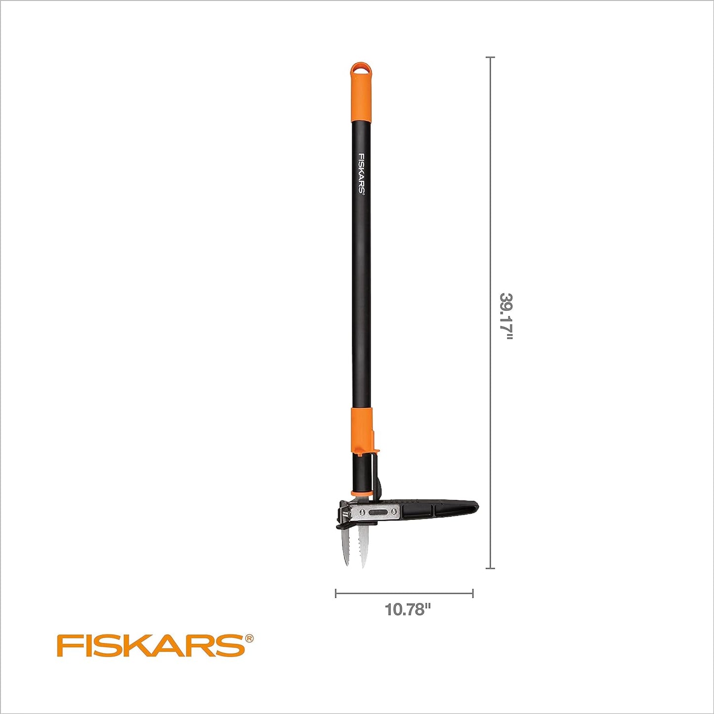 Fiskars 4-Claw Stand Up Weed Puller Tool, Gardening Hand Weeding Tool with 39" Long Ergonomic Handle with Easy-Eject Mechanism