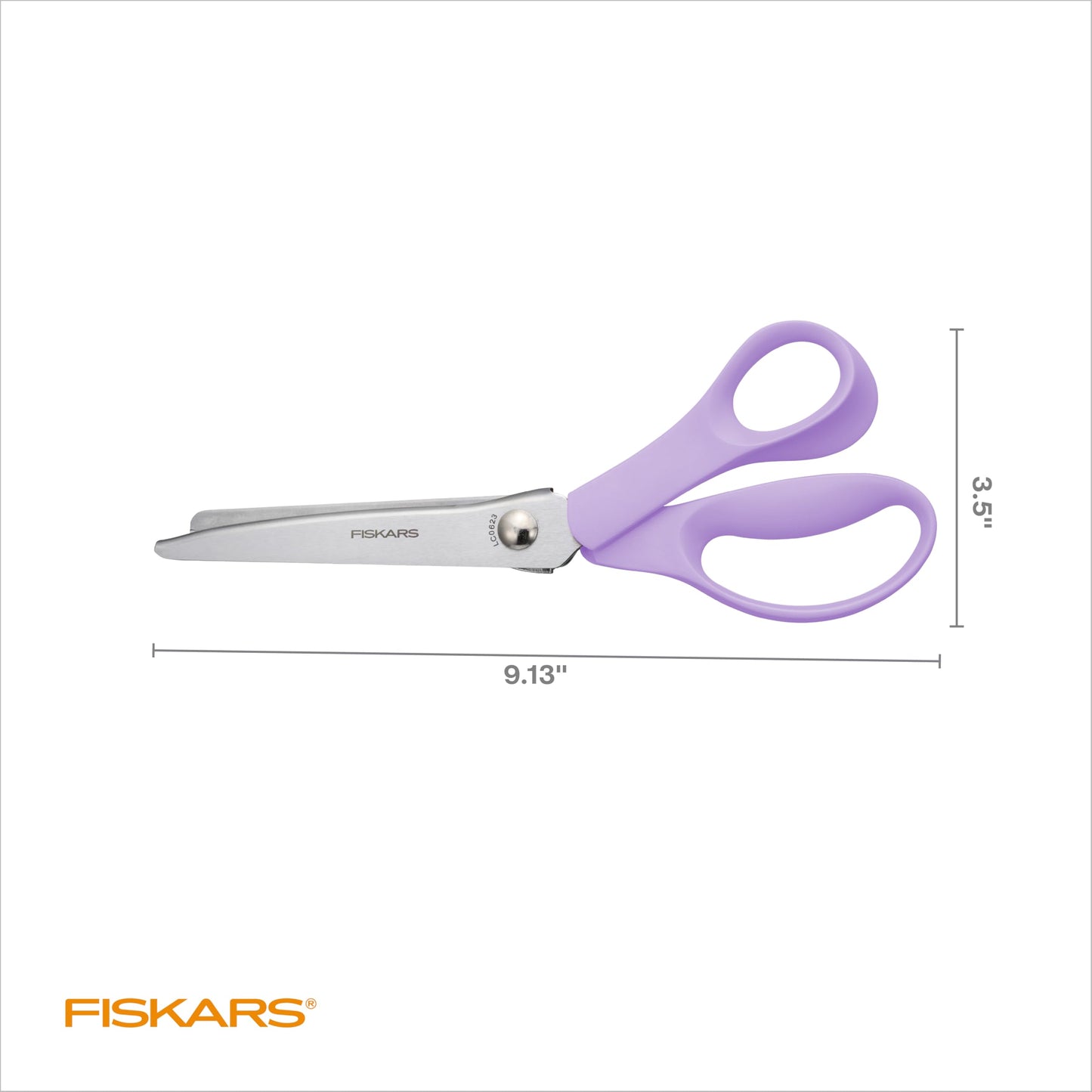 Fiskars 8” Original Orange-Handled Stainless Steel Scissors, Ergonomic and Keeps Material Flat, Sharp All-Purpose Paper and Fabric Scissors for Office, Arts, and Crafts
