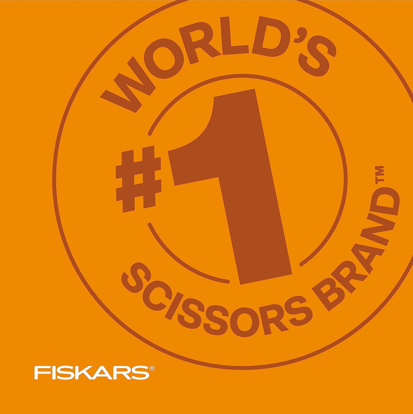 Fiskars 8” Original Orange-Handled Stainless Steel Scissors, Ergonomic and Keeps Material Flat, Sharp All-Purpose Paper and Fabric Scissors for Office, Arts, and Crafts