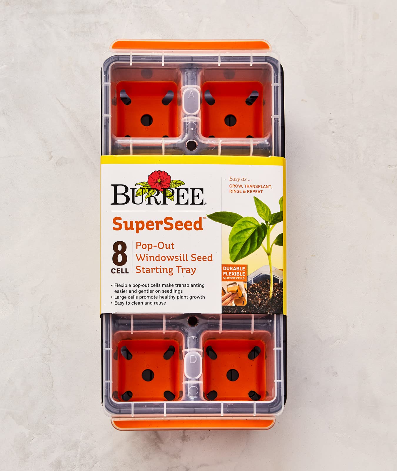 Burpee SuperSeed Seed Starting Tray | 36 Cell Reusable Seed Starter Tray | for Starting Vegetable, Flower & Herb Seeds | Indoor Grow Kit for Plant Seedlings | for Germination Success