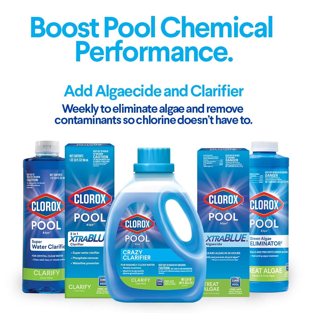 Clorox® Pool&Spa™ Swimming Pool Algaecide, Prevents and Treats Pool Algae, Non-Foaming, 1 Quart (Pack of 1)