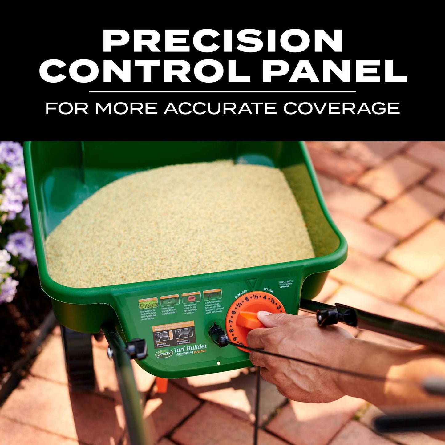 Scotts Turf Builder EdgeGuard DLX Broadcast Spreader for Seed, Fertilizer, Salt, Ice Melt, Holds up to 15,000 sq.ft. Product