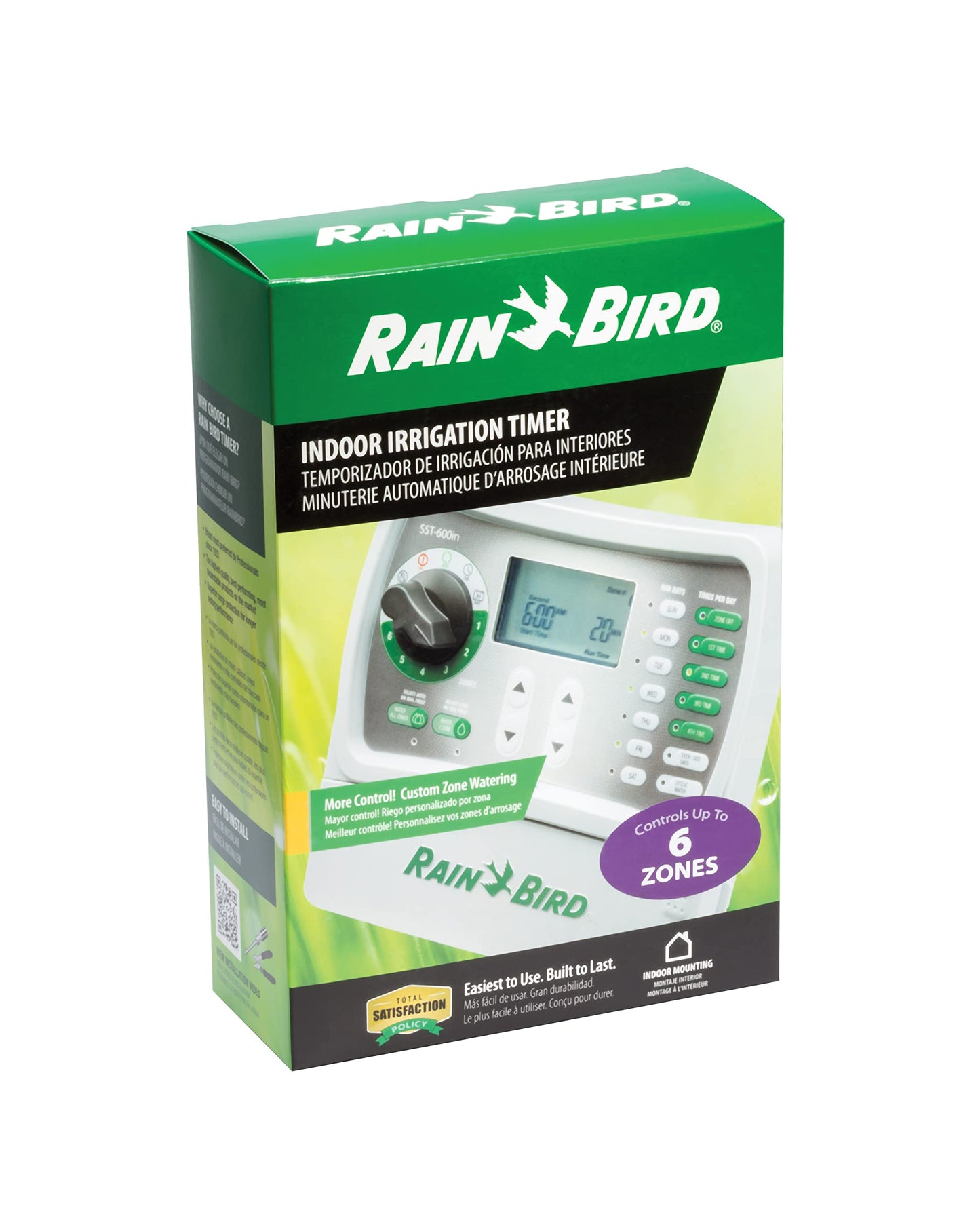 Rain Bird SST1200OUT Simple-to-Set Indoor/Outdoor Sprinkler/Irrigation Timer/Controller, 12-Zone/Station (this New/Improved Model Replaces SST1200O),Gray/Green