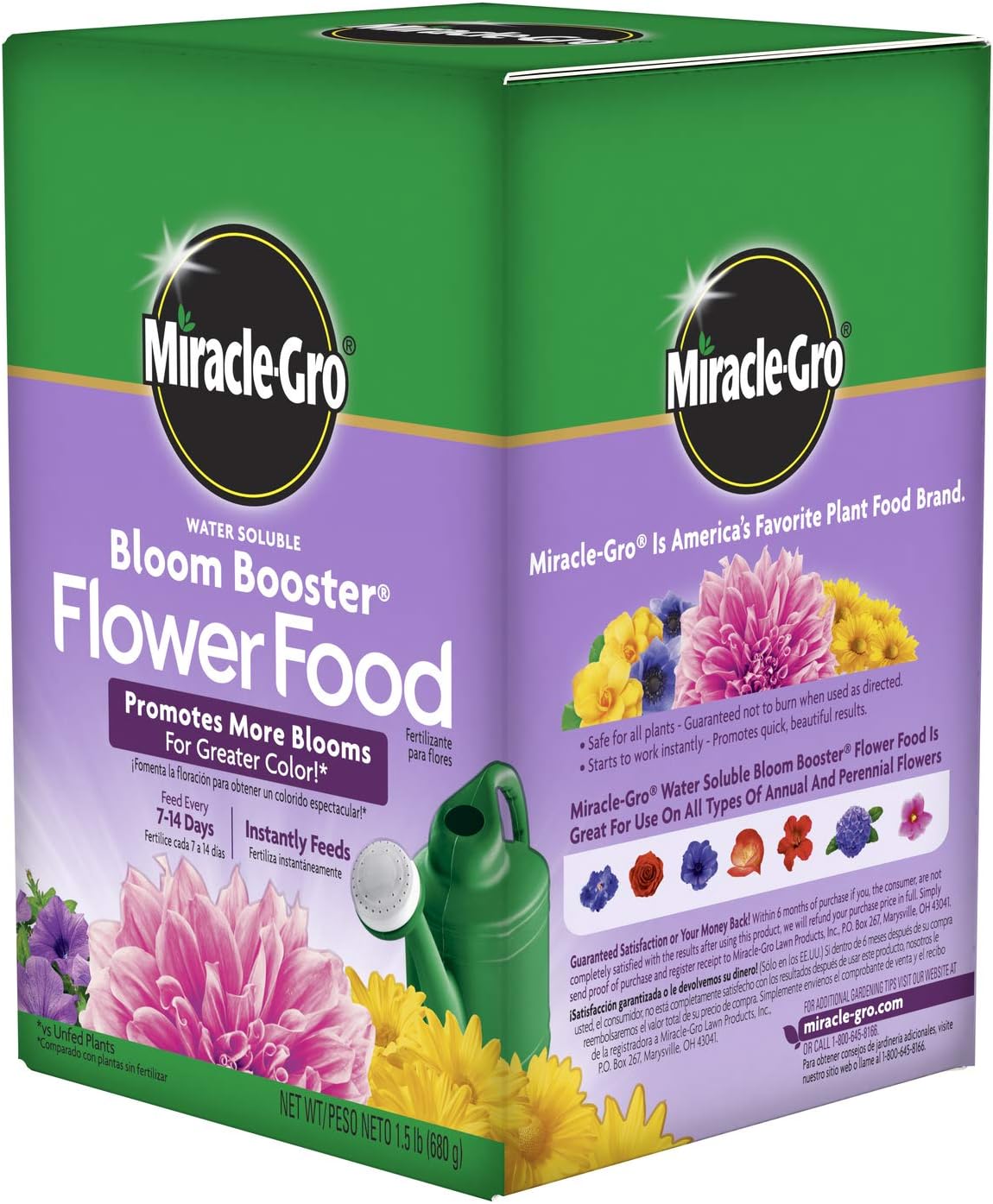 Miracle-Gro Water Soluble Bloom Booster Flower Food, Plant Food for Annual and Perennial Flowers, In-Ground and Container Plants, Roses, Hydrangeas, Hibiscus, 5.5 lb.