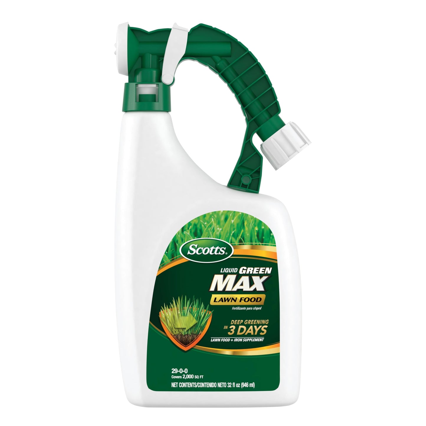 Scotts Green Max Lawn Food, Lawn Fertilizer Plus Iron Supplement for Greener Grass in 3 Days, 5,000 sq. ft., 16.67 lbs.
