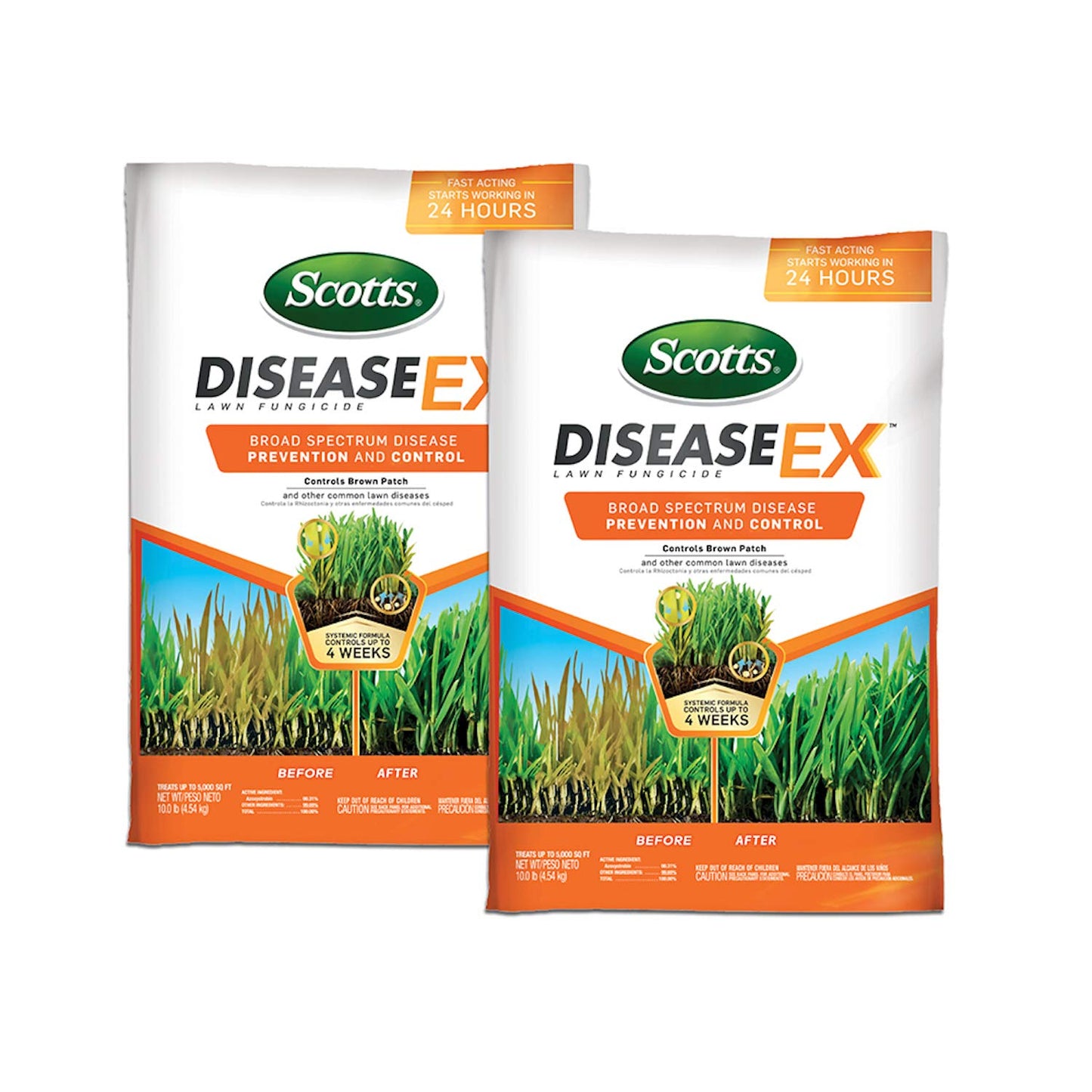 Scotts DiseaseEx Lawn Fungicide, Controls and Prevents Disease Up to 4 Weeks, Treats Up to 5,000 sq. ft., 10 lbs.