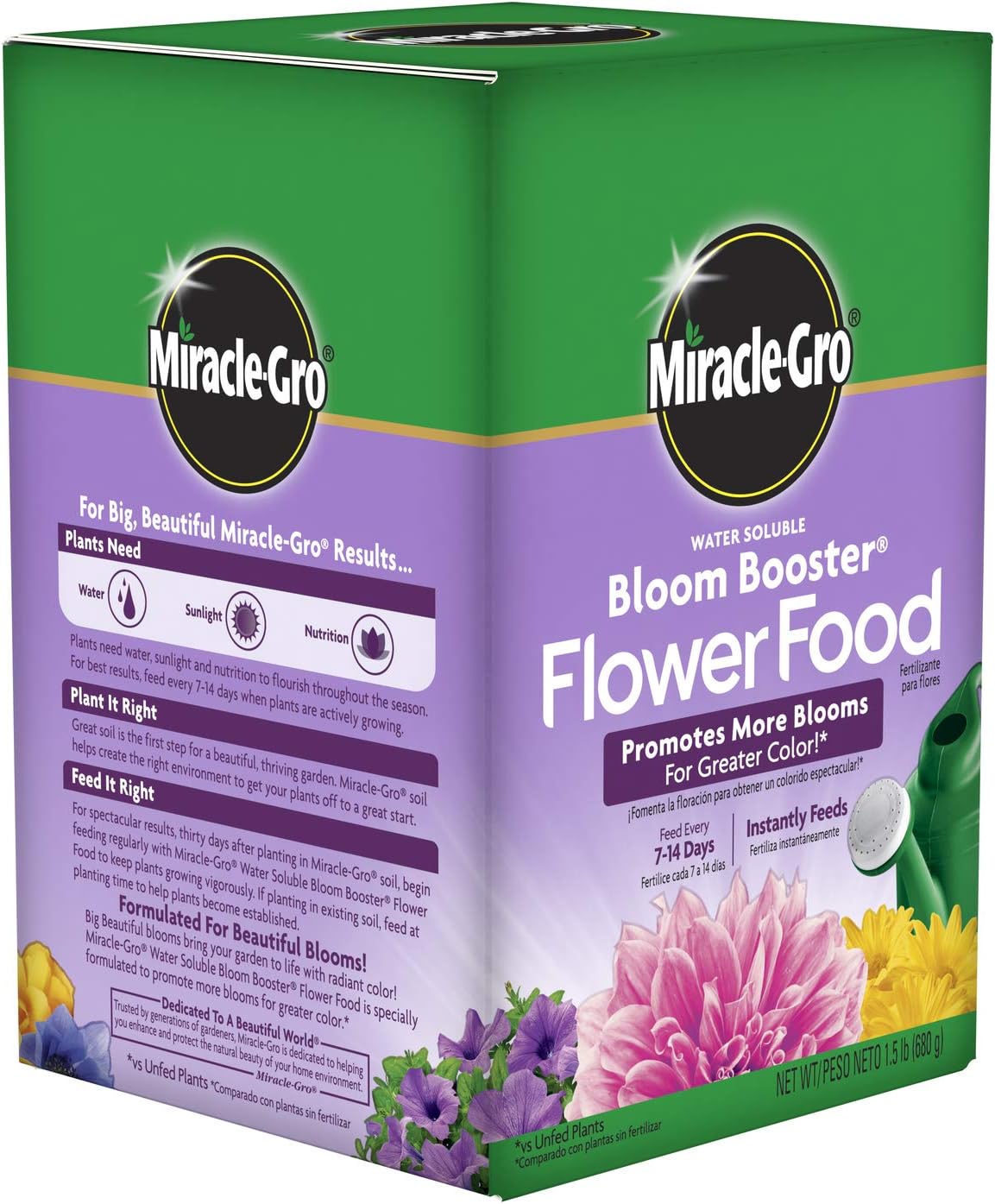 Miracle-Gro Water Soluble Bloom Booster Flower Food, Plant Food for Annual and Perennial Flowers, In-Ground and Container Plants, Roses, Hydrangeas, Hibiscus, 5.5 lb.
