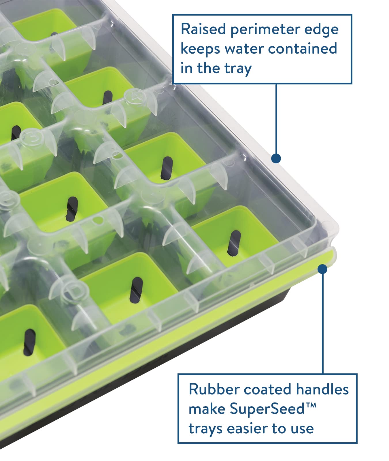 Burpee SuperSeed Seed Starting Tray | 36 Cell Reusable Seed Starter Tray | for Starting Vegetable, Flower & Herb Seeds | Indoor Grow Kit for Plant Seedlings | for Germination Success