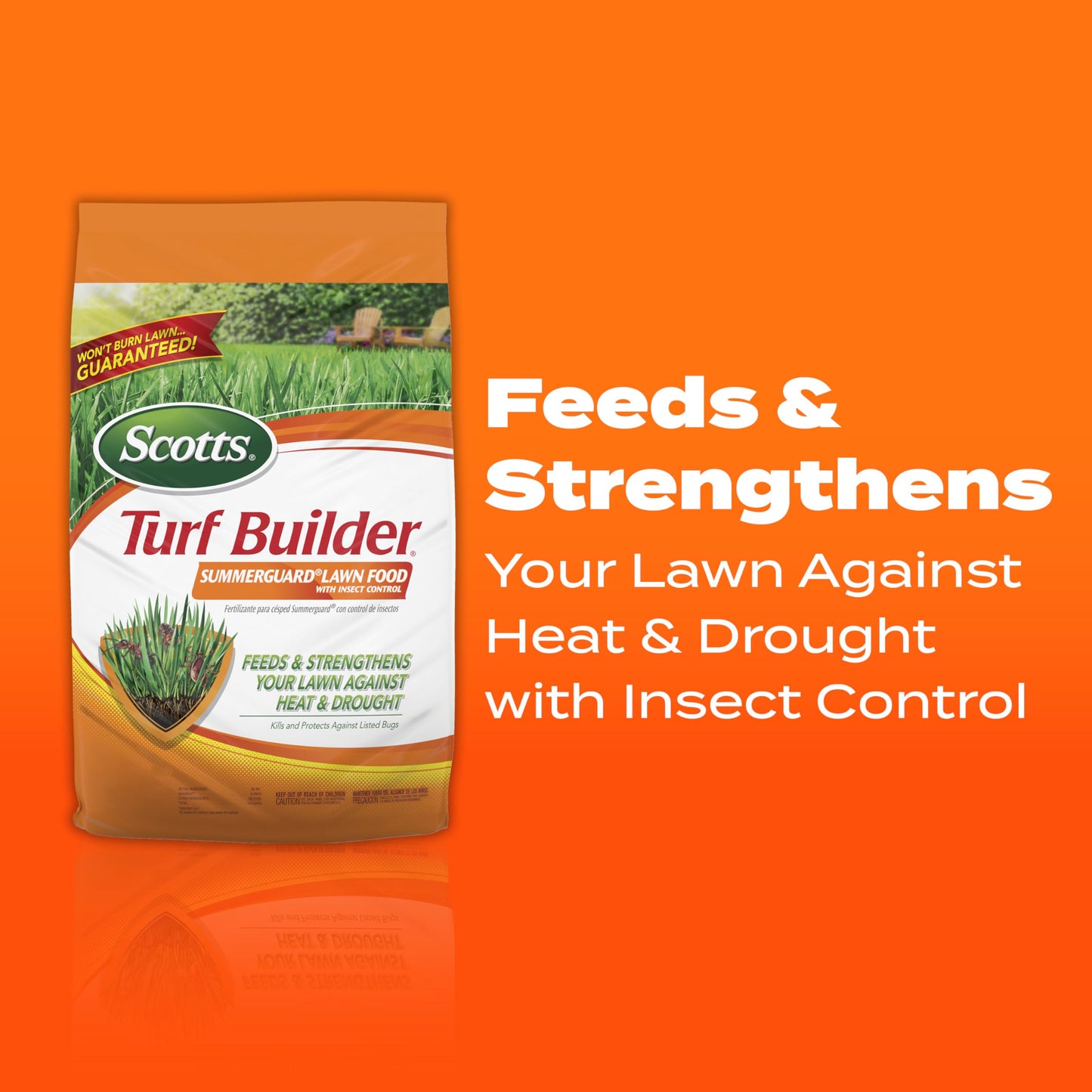 Scotts Turf Builder SummerGuard Lawn Food with Insect Control, Fertilizer and Insect Killer, 5,000 sq. ft., 13.35 lbs.