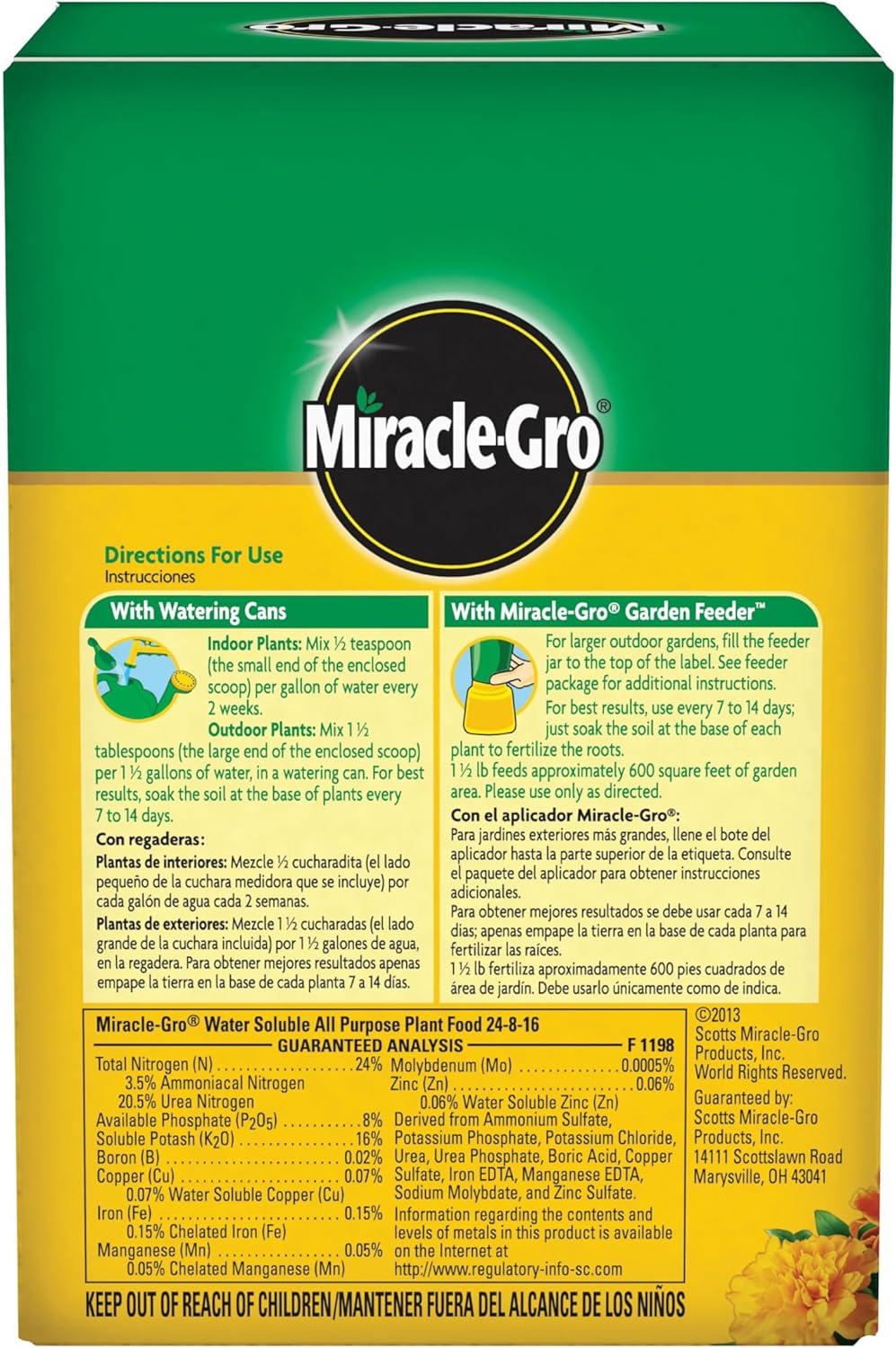 Miracle-Gro Water Soluble All Purpose Plant Food, Plant Fertilizer for Indoor or Outdoor Plants, Roses, Flowers, Houseplants, Vegetables and Trees, 10 lb.