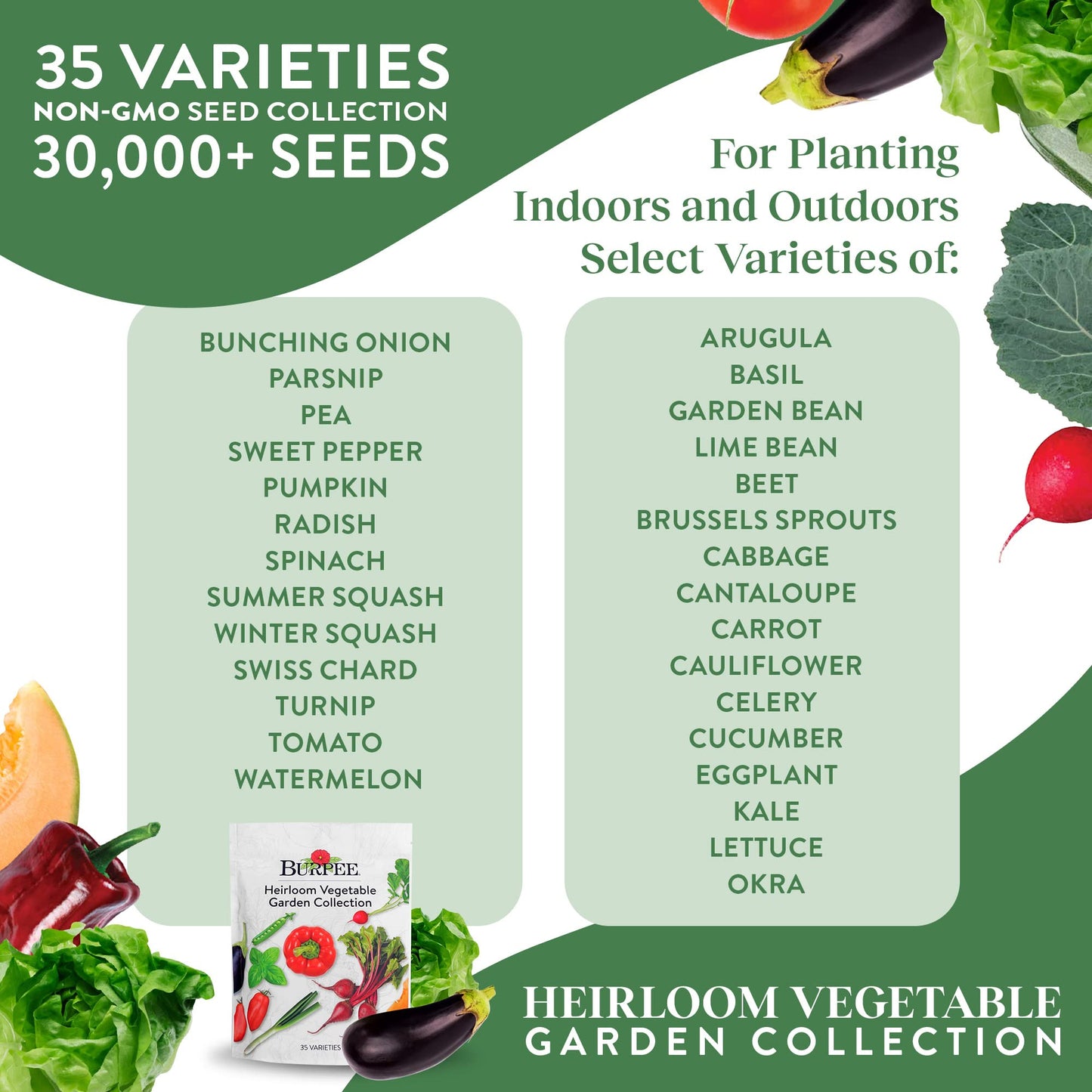 Burpee Culinary Classics Garden Collection 10 Packets of Non-GMO Chives, Cilantro, Basil, Sage, Thyme, Dill, Parsley, Chamomile, Marjoram & Oregano | Kitchen Herb Variety Pack, Seeds for Planting