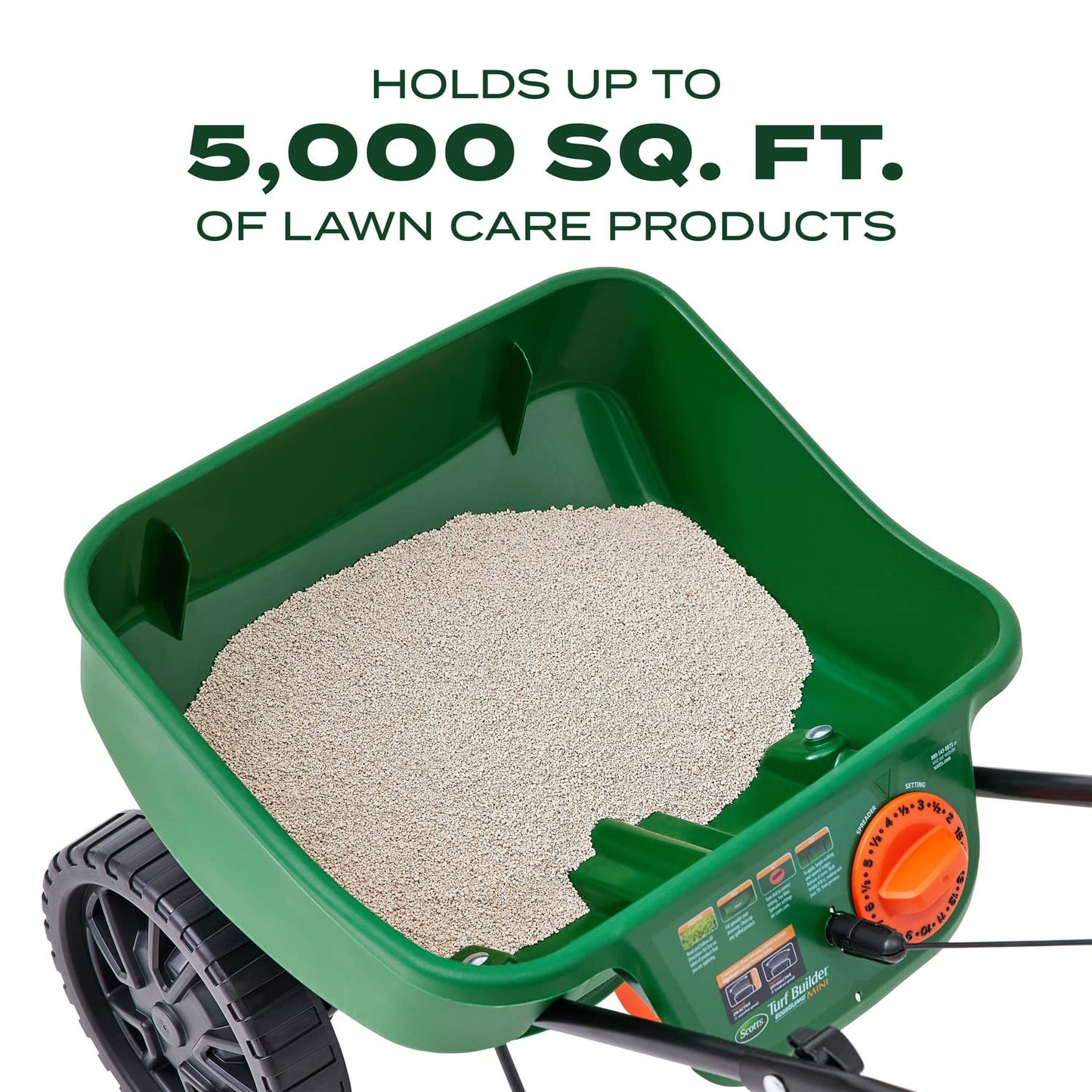 Scotts Turf Builder EdgeGuard DLX Broadcast Spreader for Seed, Fertilizer, Salt, Ice Melt, Holds up to 15,000 sq.ft. Product
