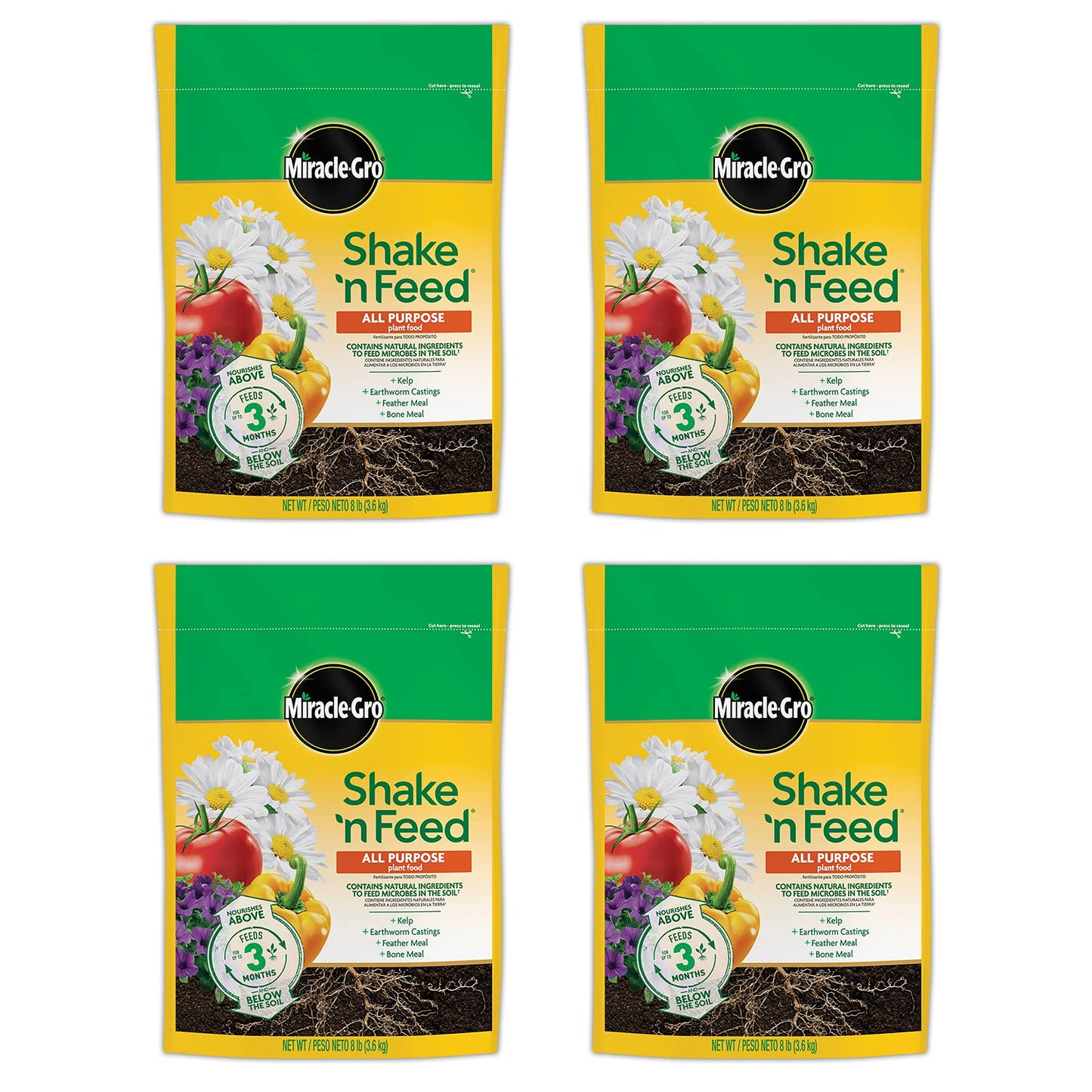 Miracle-Gro Shake 'N Feed All Purpose Plant Food, For In-Ground and Container Plants, Feeds for up to 3 Months, 4.5 lbs.