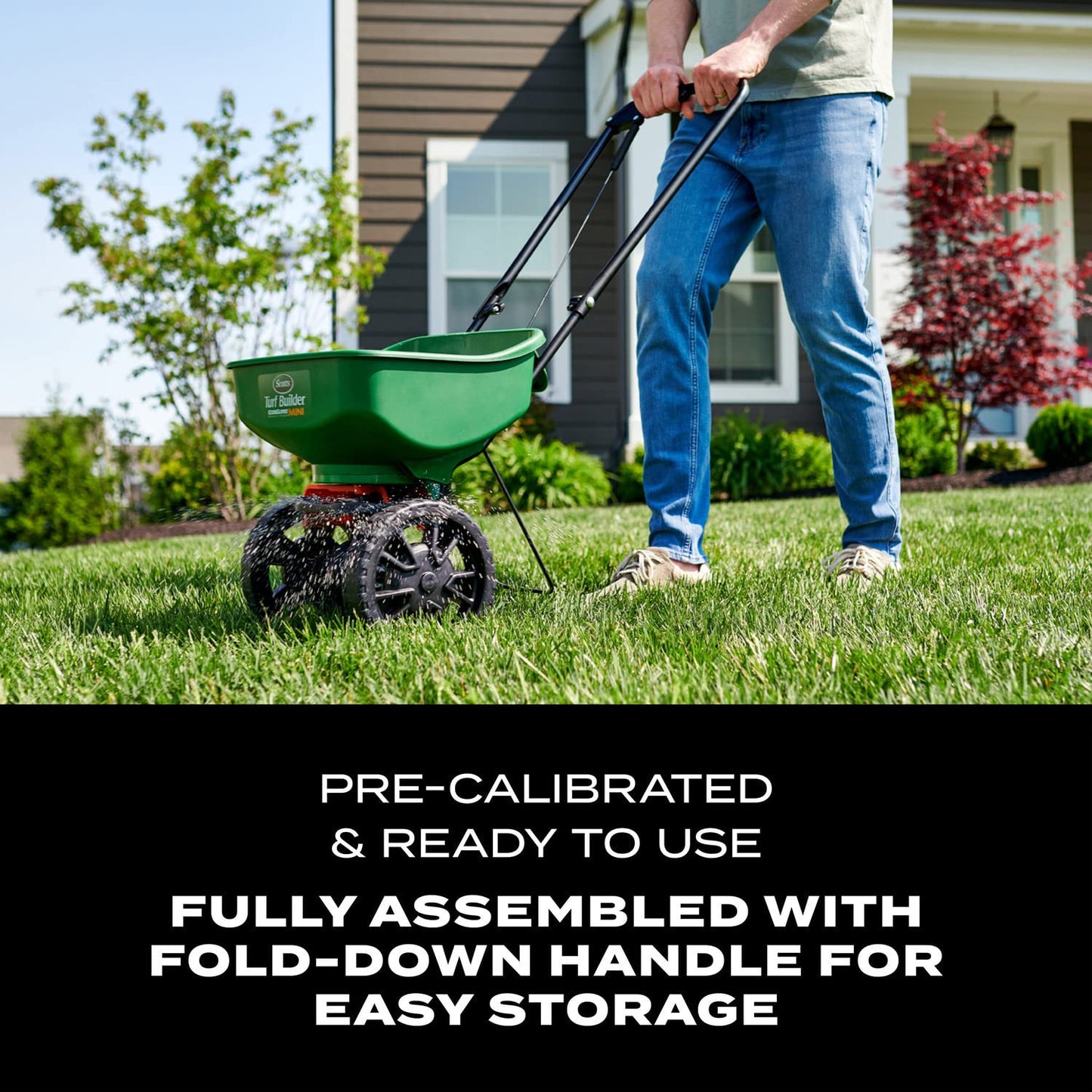 Scotts Turf Builder EdgeGuard DLX Broadcast Spreader for Seed, Fertilizer, Salt, Ice Melt, Holds up to 15,000 sq.ft. Product