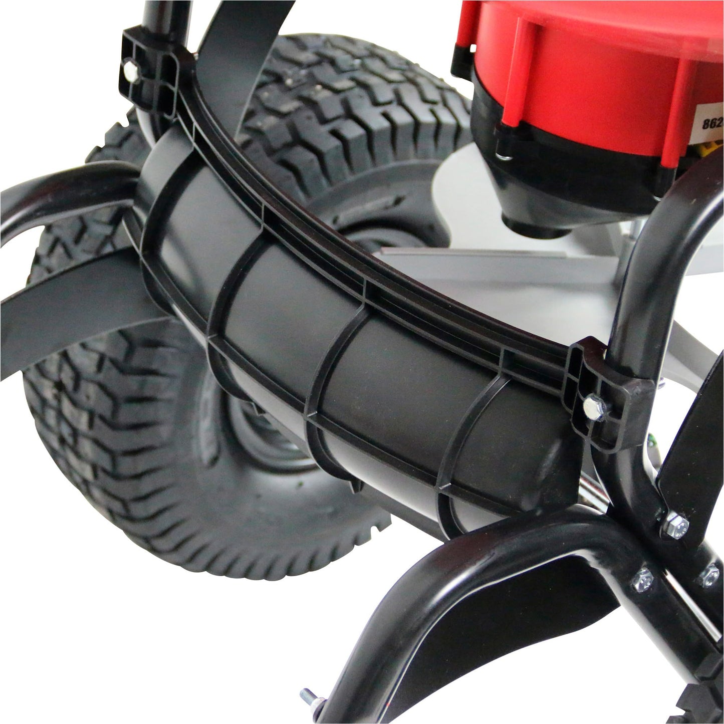 Chapin 8622B Made in The USA 2.2 Cubic Feet Tow and Pull Behind Spreader with Auto-Stop Dual Impeller That Stops When Not Moving, Designed for Farm and Tough Terrain, Hitch Pins, Black