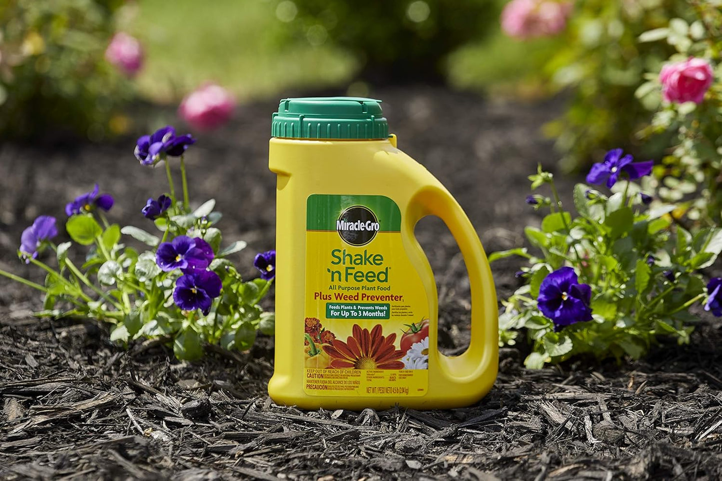 Miracle-Gro Shake 'N Feed All Purpose Plant Food, For In-Ground and Container Plants, Feeds for up to 3 Months, 4.5 lbs.