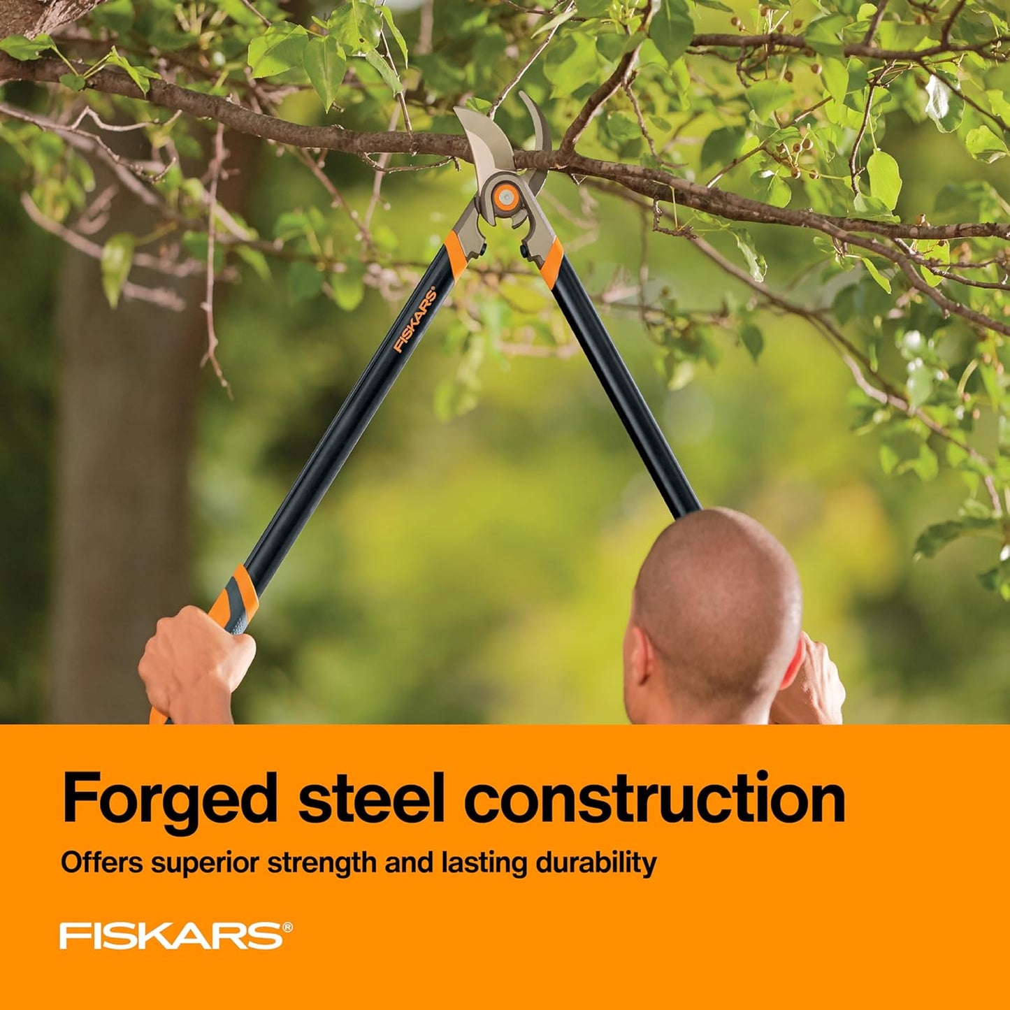Fiskars 32-Inch Loppers for Tree Trimming, Heavy Duty, Low-Friction Sharp Steel Blade, Branch Cutter up to 2-Inch Diameter Cut Capacity, PowerGear2 Technology that Multiplies Power for Less Effort