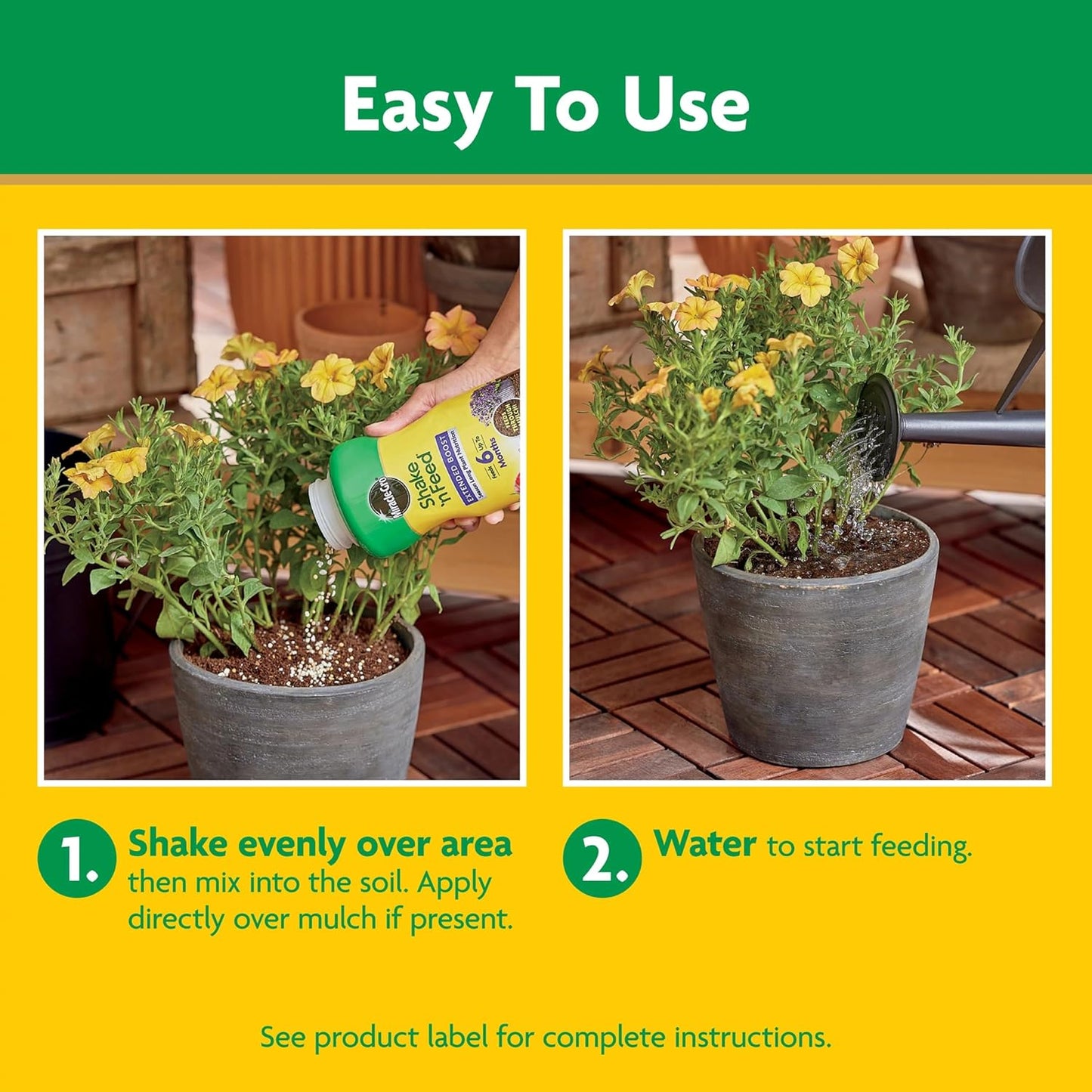 Miracle-Gro Shake 'N Feed All Purpose Plant Food, For In-Ground and Container Plants, Feeds for up to 3 Months, 4.5 lbs.