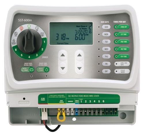 Rain Bird SST1200OUT Simple-to-Set Indoor/Outdoor Sprinkler/Irrigation Timer/Controller, 12-Zone/Station (this New/Improved Model Replaces SST1200O),Gray/Green
