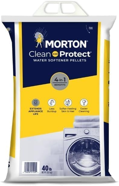 Morton Clean and Protect Water Softener Salt Pellets, 40 LB Bag