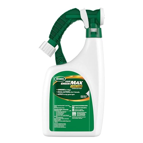 Scotts Green Max Lawn Food, Lawn Fertilizer Plus Iron Supplement for Greener Grass in 3 Days, 5,000 sq. ft., 16.67 lbs.