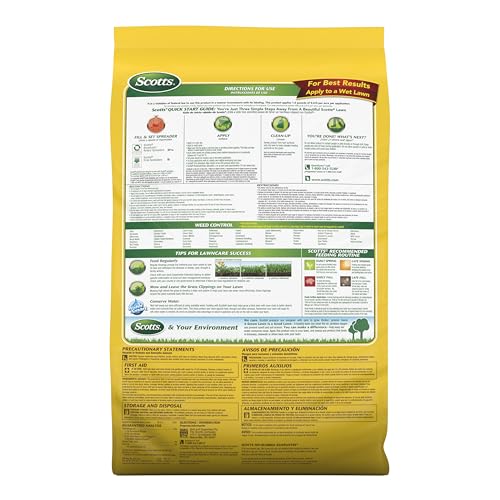 Scotts Turf Builder Weed & Feed3, Weed Killer Plus Lawn Fertilizer, Controls Dandelion and Clover, 5,000 sq. ft., 14.29 lbs.