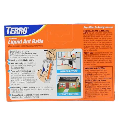 TERRO Ant Killer Bait Stations T300B - Liquid Bait to Eliminate Ants - 12 Count Stations for Effective Indoor Ant Control