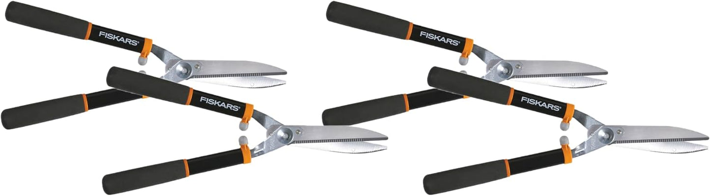 Fiskars Power-Lever Hedge Shears - 25"-33" Extendable Handle - Plant Cutting Scissors - Yard and Garden Tools - Orange/Black