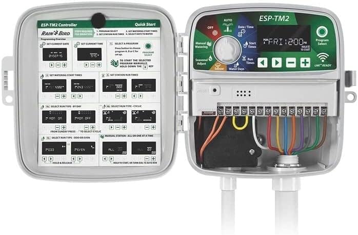 Rain-Bird ESP-TM2 Indoor Outdoor Irrigation WiFi Zone Controller Timer Box and Link Lnk WiFi Mobile Wireless Smartphone Upgrade Module Sprinkler System (8 Zone)