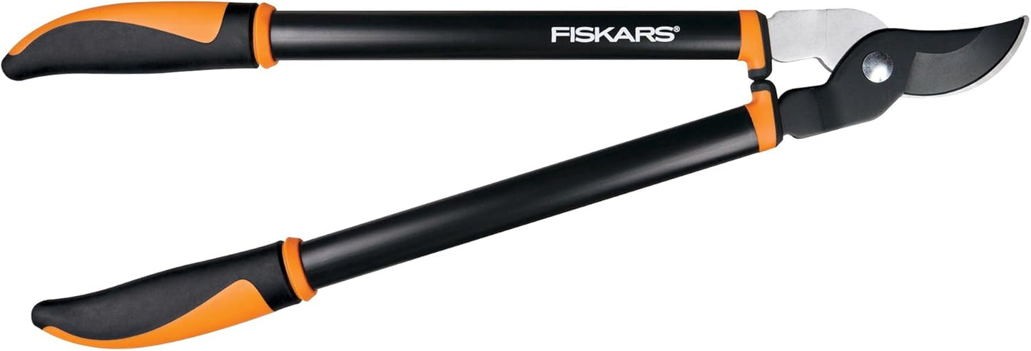 Fiskars 15-Inch PowerGear Loppers, Sharp Steel Blade Bush and Tree Trimmer, Cuts up to 1.25-Inch Diameter Branches, Rust Resistant and Lightweight Pruner, Yard Tools for Gardening
