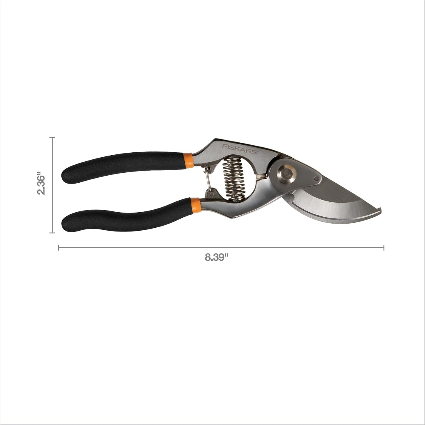 Fiskars Bypass Pruning Shears, 5/8-Inch Cut Capacity Garden Clippers, Gardening Scissors with Sharp, Rust Resistant Steel Blade