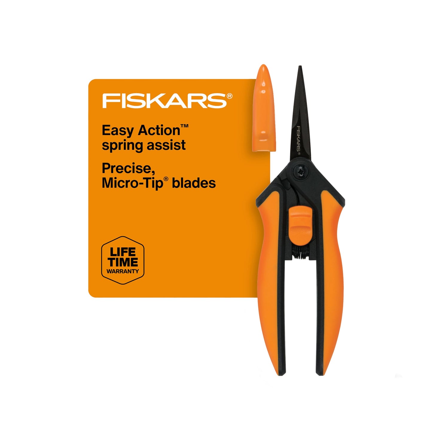 Fiskars 6" Pruning Scissors (2-Pack) for Flowers, Buds, Weeds and Small Plants, Garden Snips with Resin Resistant Nonstick Stainless Steel Blades, Gardening Trimmers with Comfortable Handle