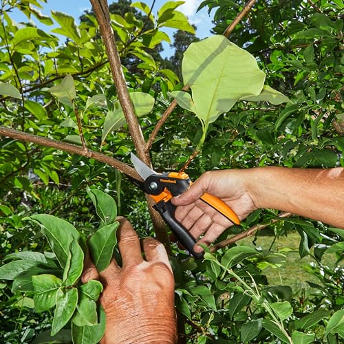 Fiskars Pruning Shears, Bypass Pruner that Cuts Through Stems up to 3/4-Inch, PowerGear Technology For More Power on Every Cut