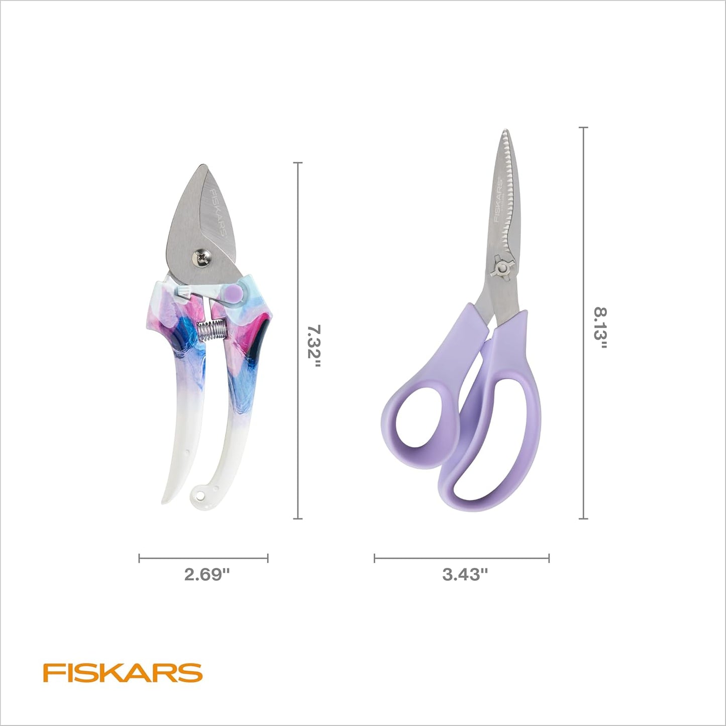 Fiskars Bypass Pruning Shears, 5/8-Inch Cut Capacity Garden Clippers, Gardening Scissors with Sharp, Rust Resistant Steel Blade