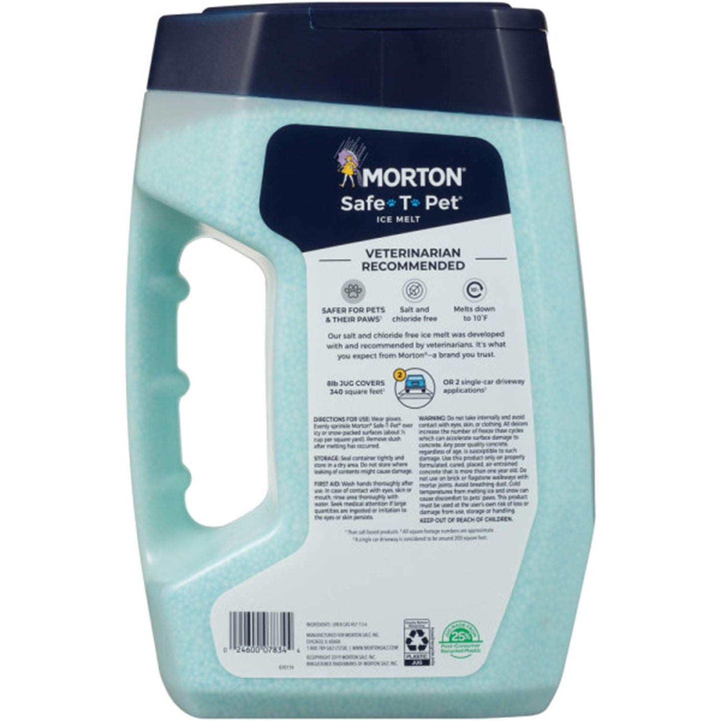 Morton Snow & Ice Melt, Safe for Pets, 8 Pound Jug
