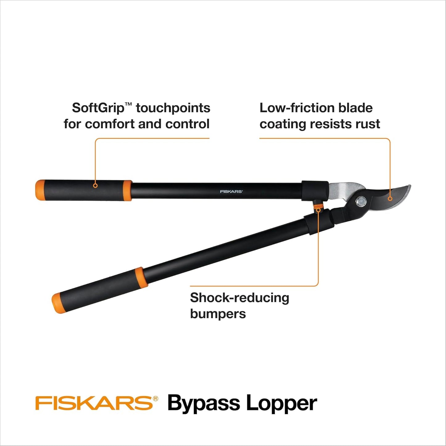 Fiskars 15-Inch PowerGear Loppers, Sharp Steel Blade Bush and Tree Trimmer, Cuts up to 1.25-Inch Diameter Branches, Rust Resistant and Lightweight Pruner, Yard Tools for Gardening