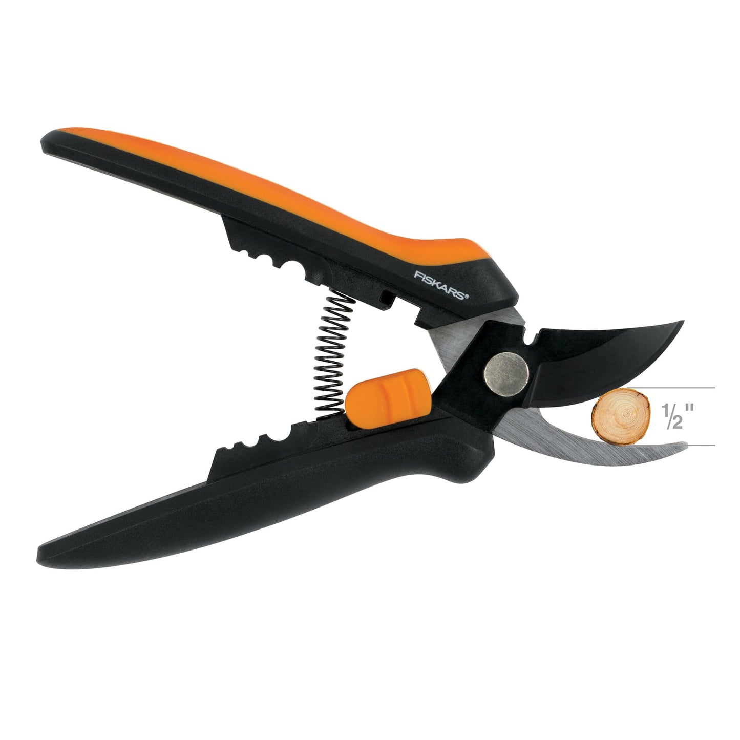 Fiskars 6" Pruning Scissors (2-Pack) for Flowers, Buds, Weeds and Small Plants, Garden Snips with Resin Resistant Nonstick Stainless Steel Blades, Gardening Trimmers with Comfortable Handle