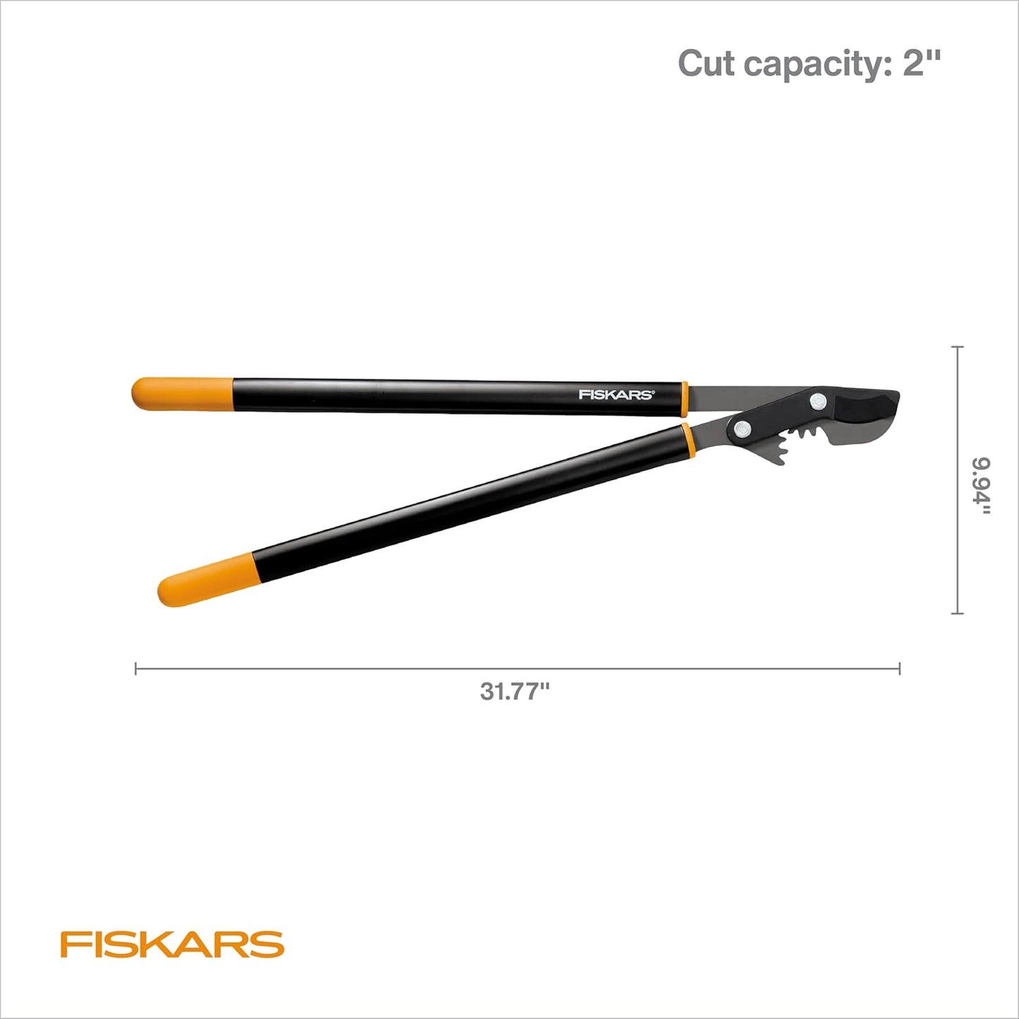 Fiskars 15-Inch PowerGear Loppers, Sharp Steel Blade Bush and Tree Trimmer, Cuts up to 1.25-Inch Diameter Branches, Rust Resistant and Lightweight Pruner, Yard Tools for Gardening