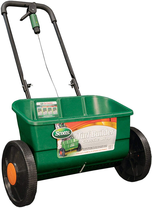 Scotts Turf Builder EdgeGuard DLX Broadcast Spreader for Seed, Fertilizer, Salt, Ice Melt, Holds up to 15,000 sq.ft. Product